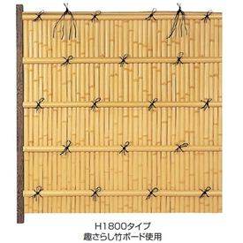 タカショー 推奨 エバーバンブーセット エバー15型 60角柱 両面 柵 こだわり竹セット 奉呈 竹垣フェンス 追加型 片柱